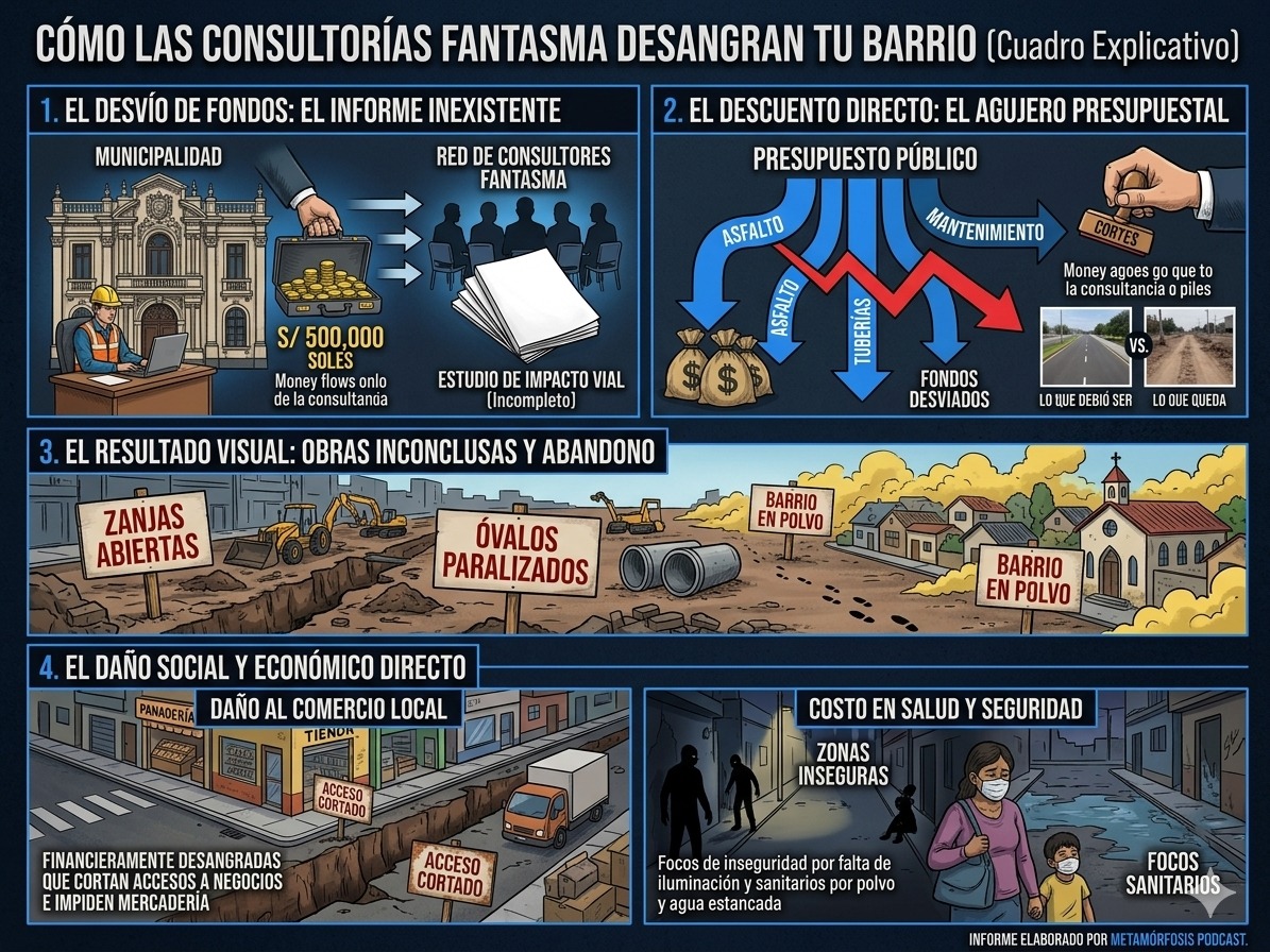 Cómo las consultorías fantasma desangran tu barrio
